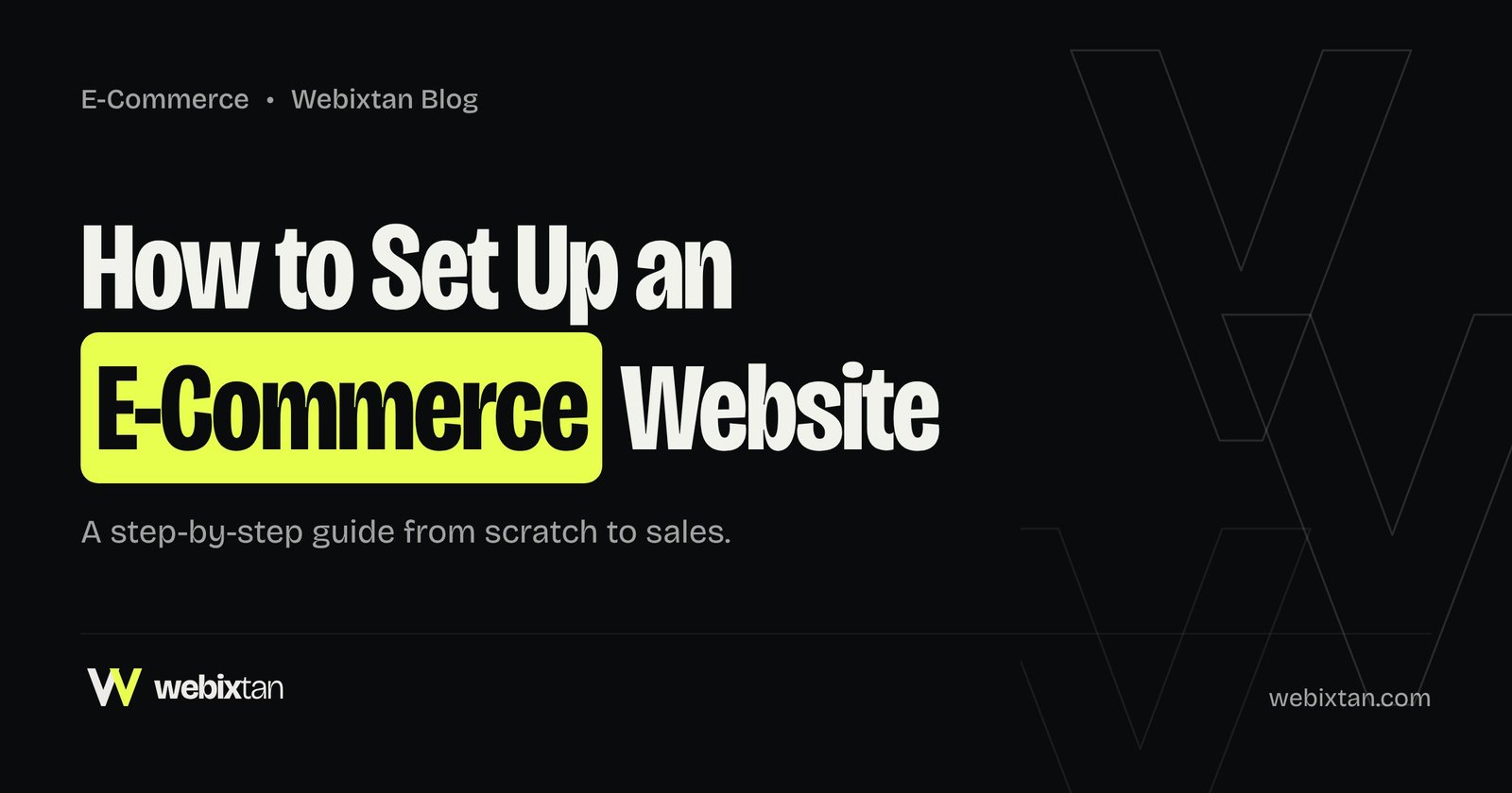 How to Set Up an E-Commerce Website? A Step-by-Step Guide from Scratch to Sales.