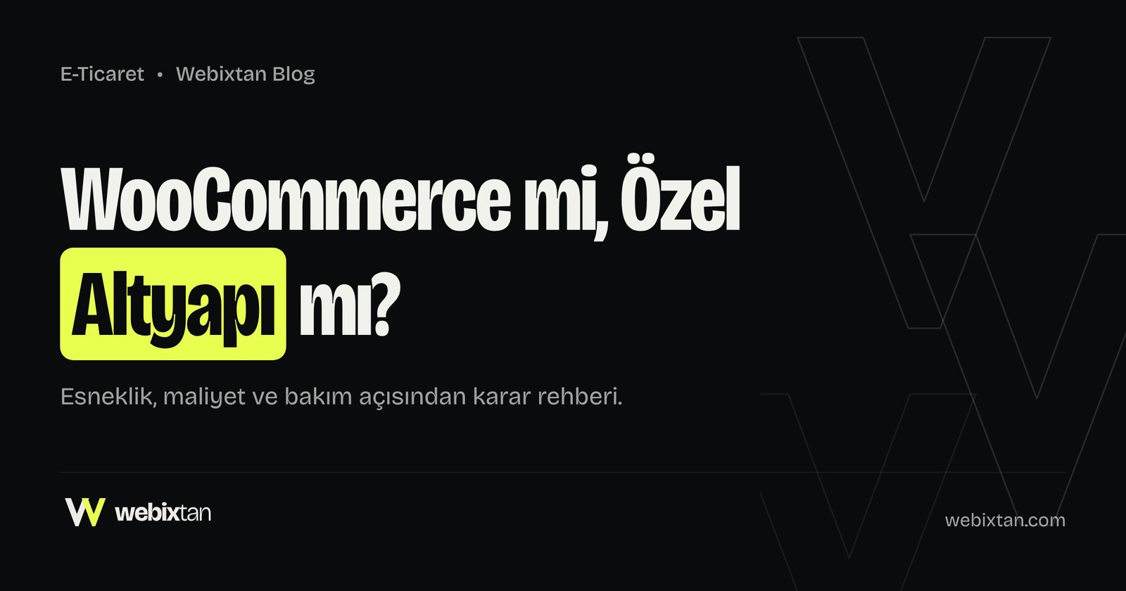 WooCommerce mi, Özel E-Ticaret Altyapısı mı? Nasıl Karar Verilir?
